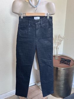 Frame Black Waxed Skinny Jeans