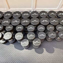 60-125 Urethane Iron Grip Dumbbells