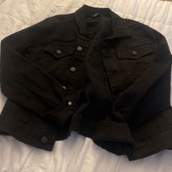 black jean jacket