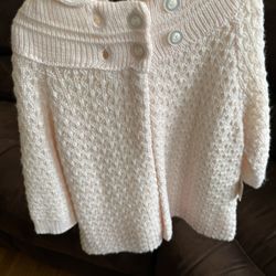 Infant Sweater Jacket Light Pink 