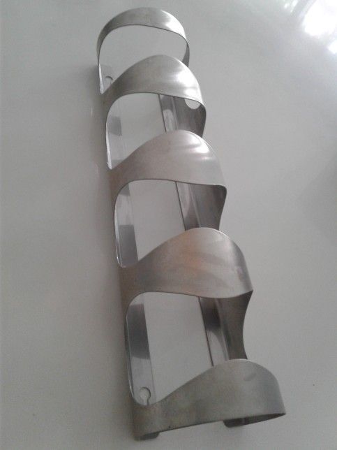 Ikea Vurm 4 Bottle Wine Rack. Stainless Steel