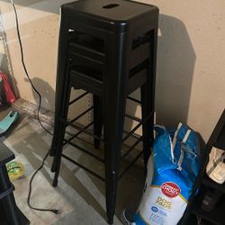 Black Metal Stools 