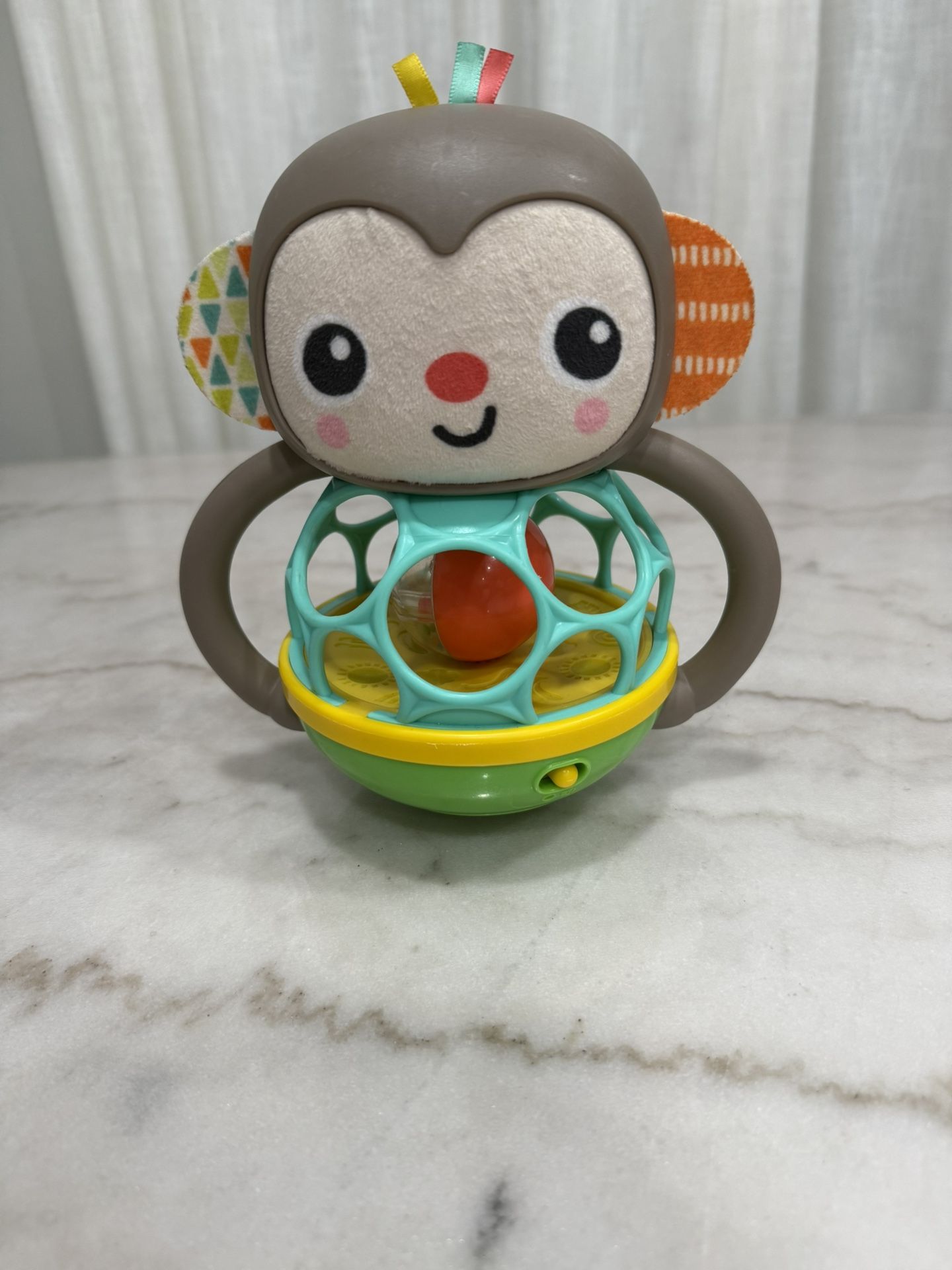 Skip Hop Monkey Rattle Toy – Easy-Grip Baby Toy