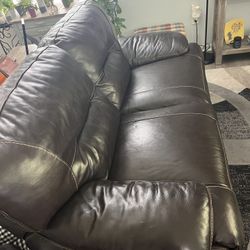 Real Leather Loveseat And Couch