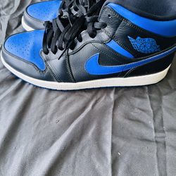 Retro Jordan 1 Mid Black Royal Blue
