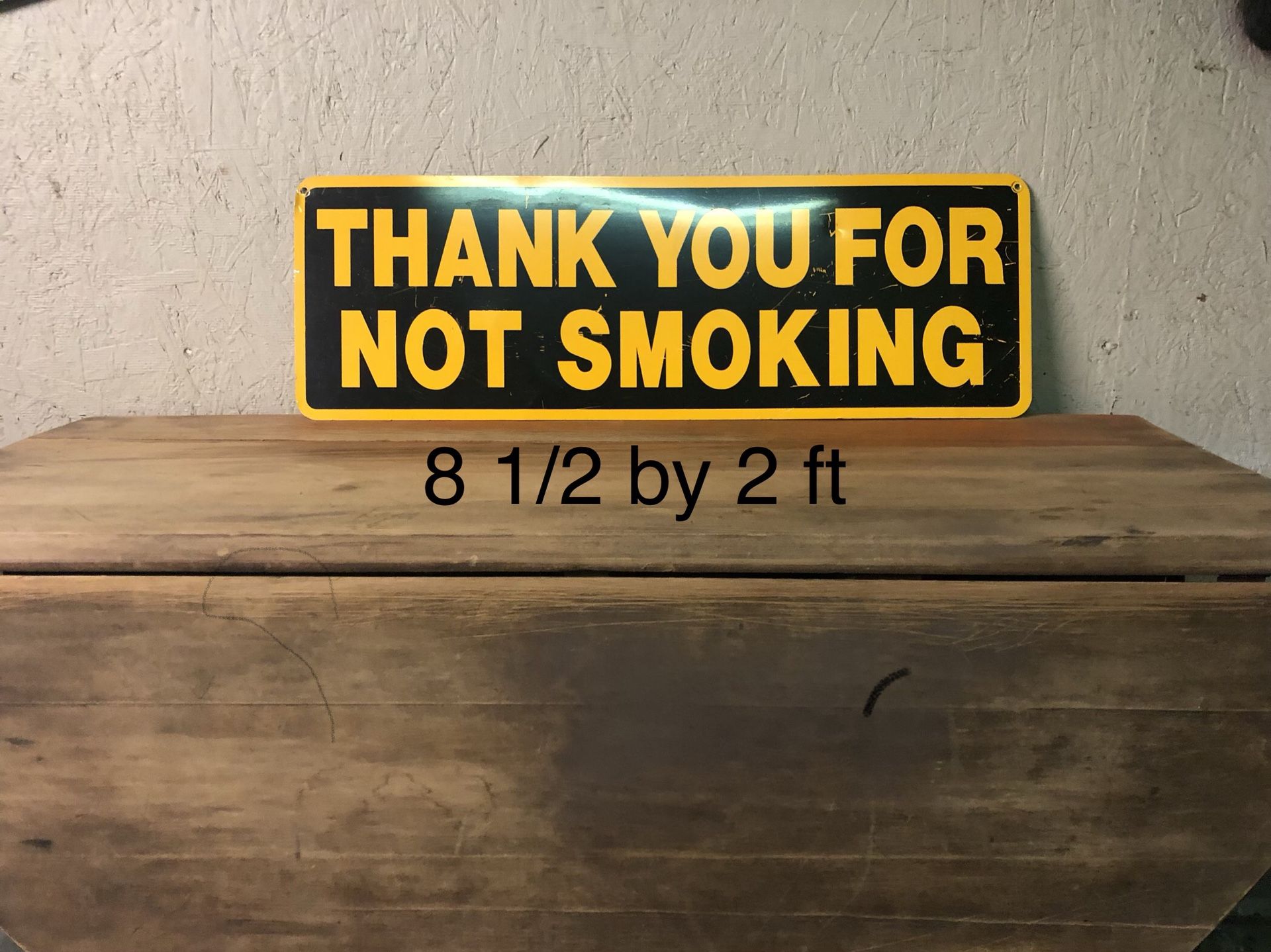 Thank you For Not Smoking metal Sign