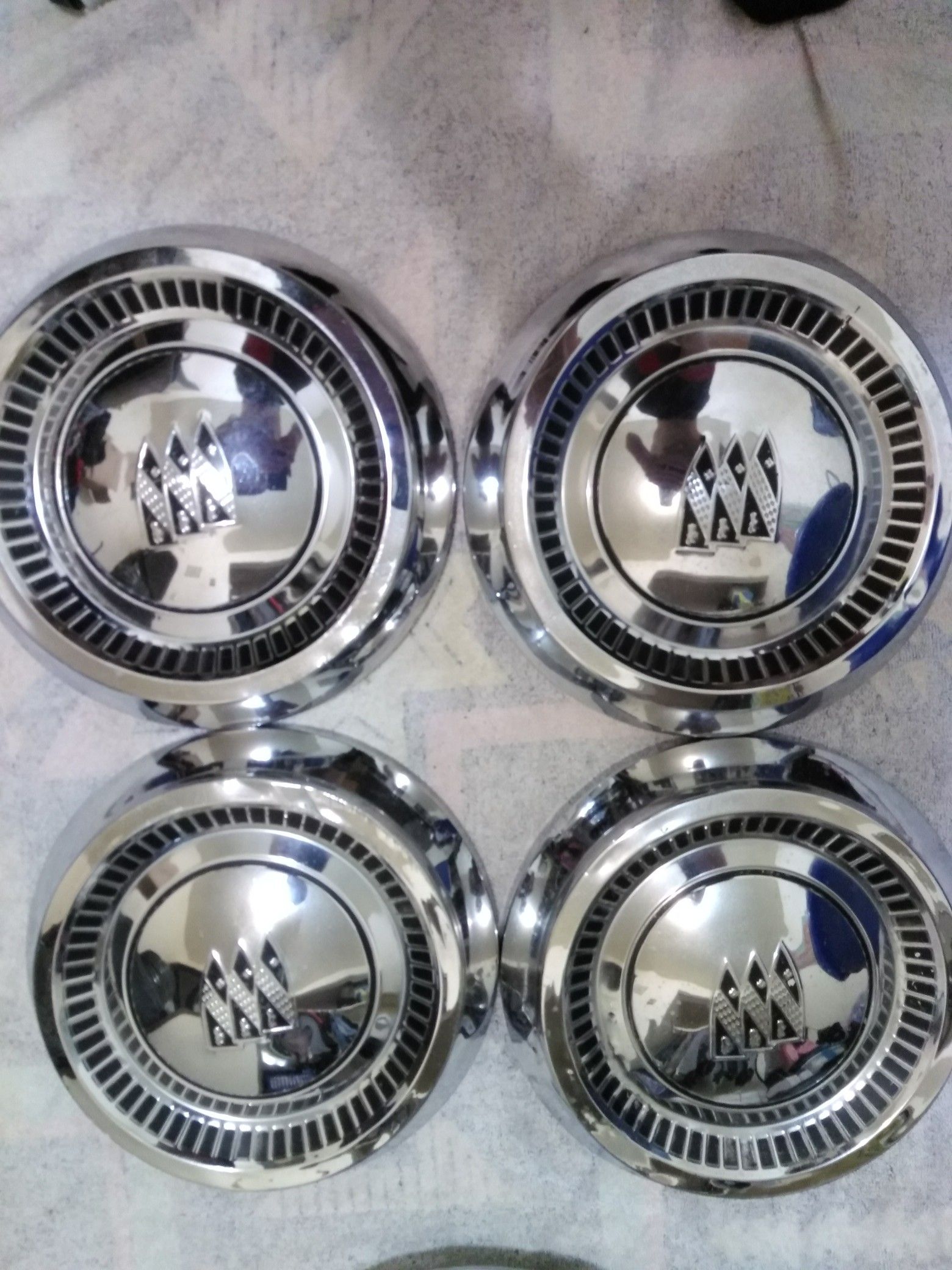 (4) VINTAGE BUICK GRAND SPORT SKYLARK DOG DISH HUBCAPS