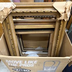 2 Boxes Of Vintage / Antique / New Frames 