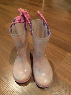 Toddler girl rain boots Size 5