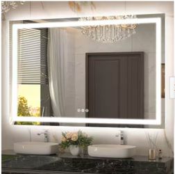 55x36 LED Backlit Mirror w/ Anti-Fog – Best Offer 🔥