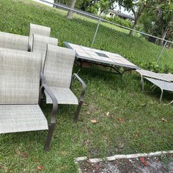 Pool Table And 5 Chairs 