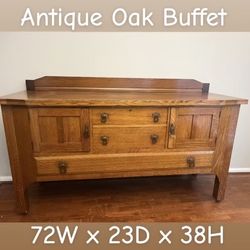 Antique Oak Buffet 