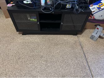Black TV stand