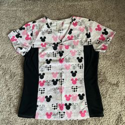 Disney Mickey Mouse Medical Scrub Top Size Medium 