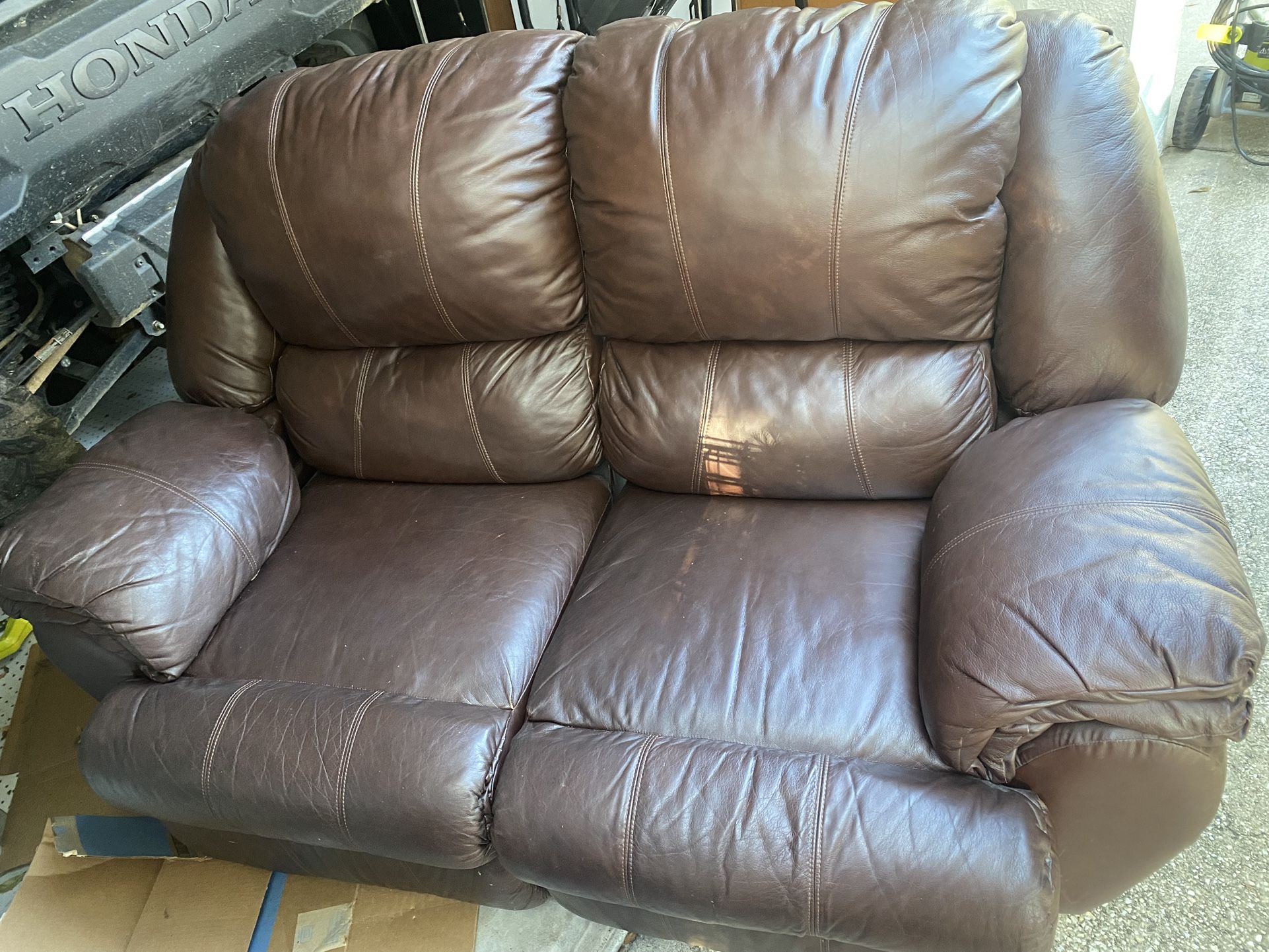 Leather Love Seat