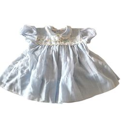 Party Look Kids Dress 0-3 Month Blue Pageant Embroidered Lace Original Easter Dress