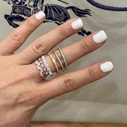 Stacking Rings Size 10 14k White Gold 