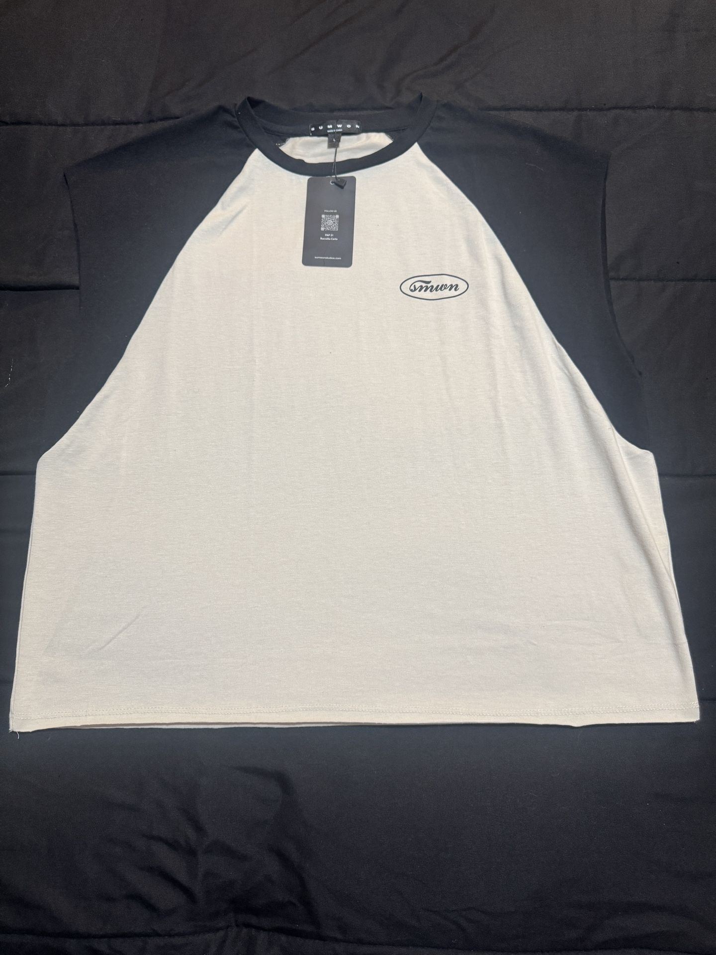 Men Cropped Sleeveless T Shirt