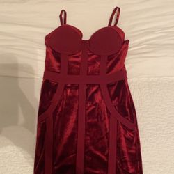 Size Small Red Velvet Cocktail Dress 