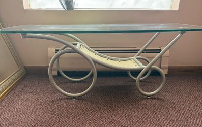 Glass coffee table