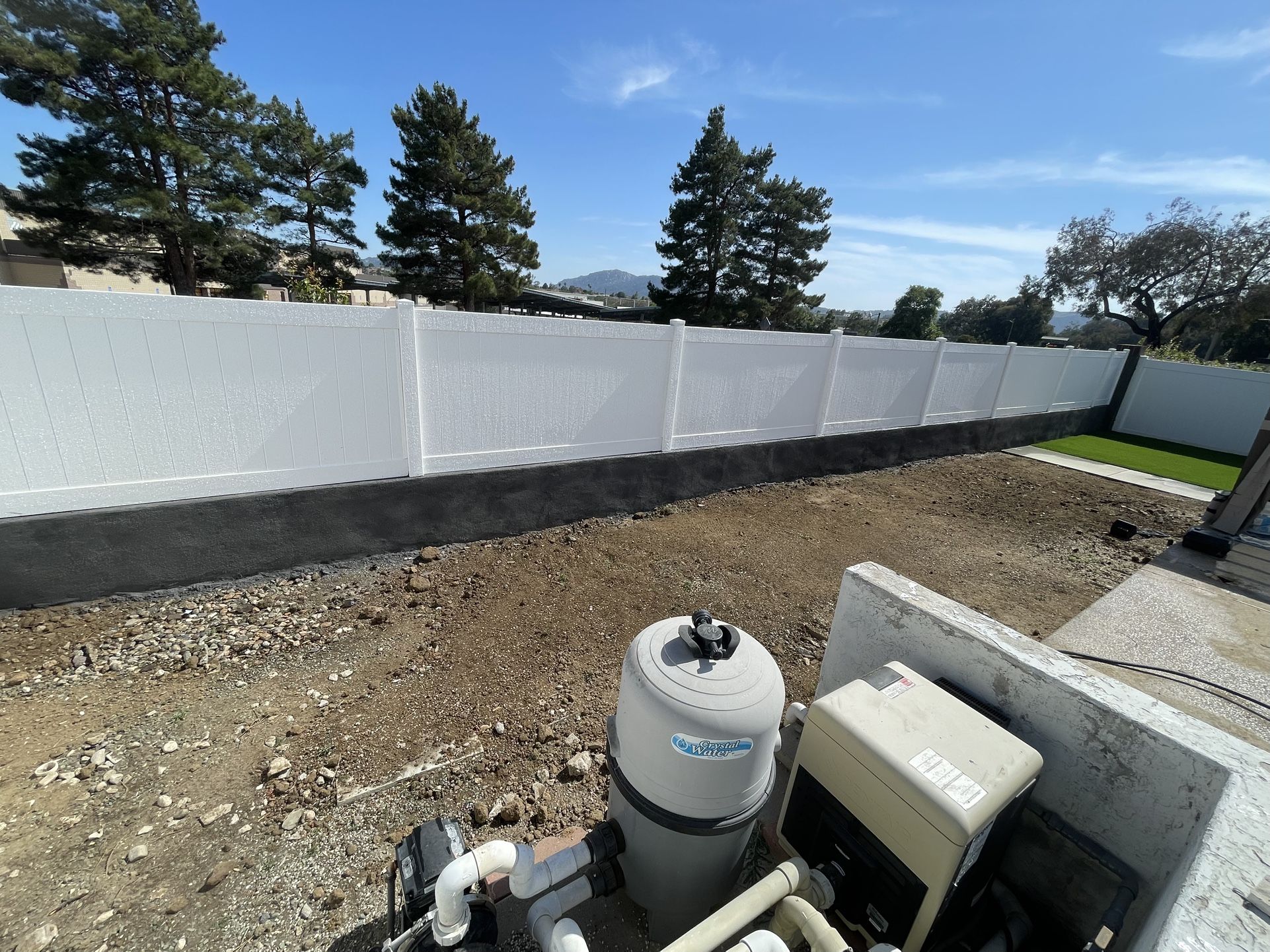 Vinyl And Wood Fence
