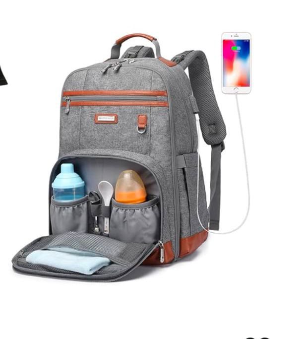 BILLITON MASHI Diaper Bag Backpack, Diaper Bag for Baby,Large Capacity with Insulated Pockets Multifunctional Baby Bags Backpack for Girls Boys Waterp