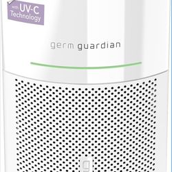 GermGuardian Airsafe+ HEPA Air Purifier for Home, Large Rooms Up To 1043 Sq. Ft. with HEPA Air Filter, UV-C Light & Air Quality Sensor, AC3000W, White