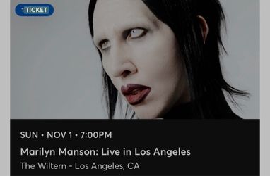 Marilyn Manson Nov 1 LA date ticket