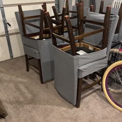 high kitchen table with 8 chairs.