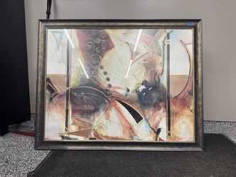 Large Signed Abstract Framed Art 40x51