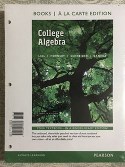 NEW ESSENTIALS OF COLLEGE ALGEBRA 12th Edition textbook