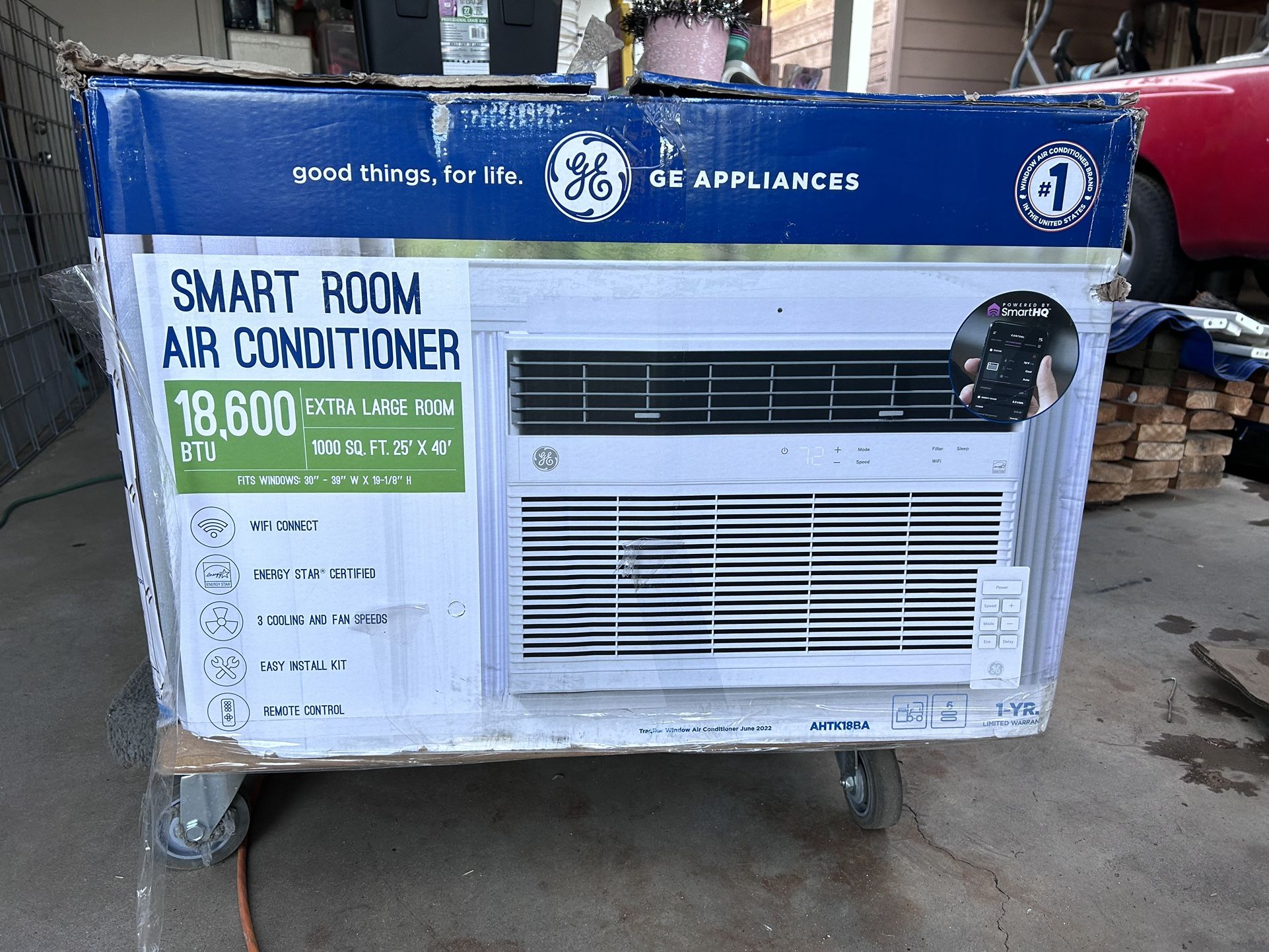 New 18,300 BTU smart Window air conditioner cools 1000 sqft