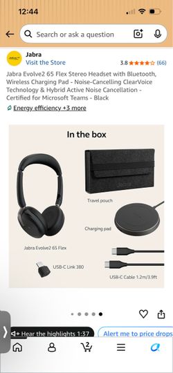 Jabra Evolve2 65 Flex Stereo Bluetooth Headset