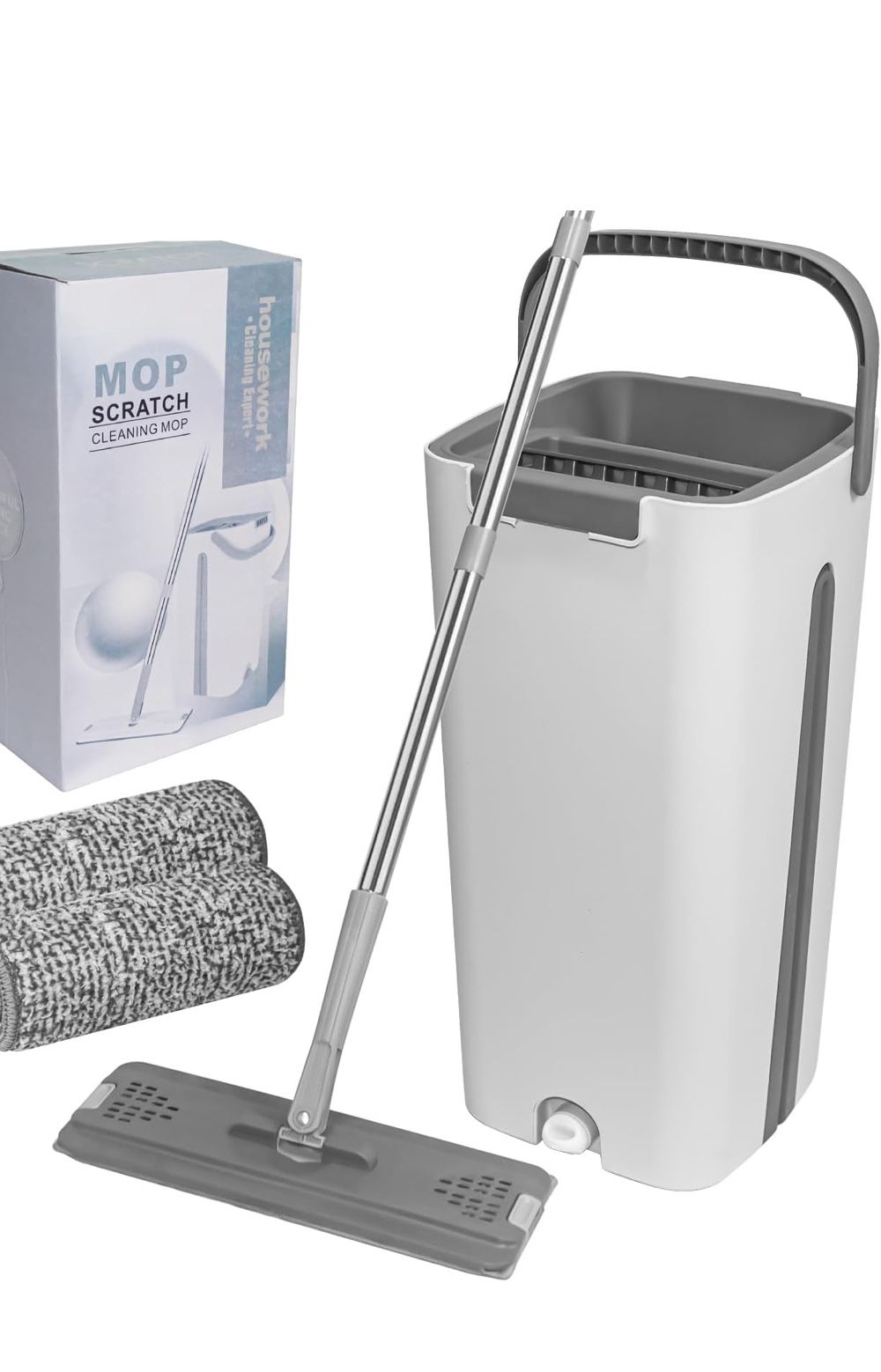 Mop and Bucket with Wringer Set, Flat Floo