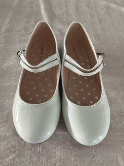 Girls White Dress Shoes Size 4