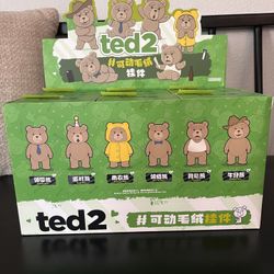 NEW in box SEALED Ted 2 Pop Mart Plush Pendant Keychain Labubu