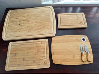 Cutting Board Lot of 4 Great for Charcuterie Royal Craftwood Greener Chef