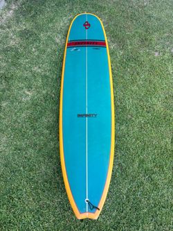 9’ Infinity Cobbo Noserider Longboard + Bag, fins, and leash