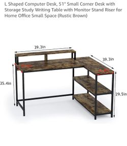 L shaped Computer desk