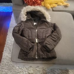 H&M Olive Color Hooded Jacket with Belt