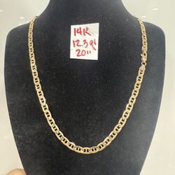 14K Yellow Gold Chain For Wedding 12.3Gr 20 Inches Long 