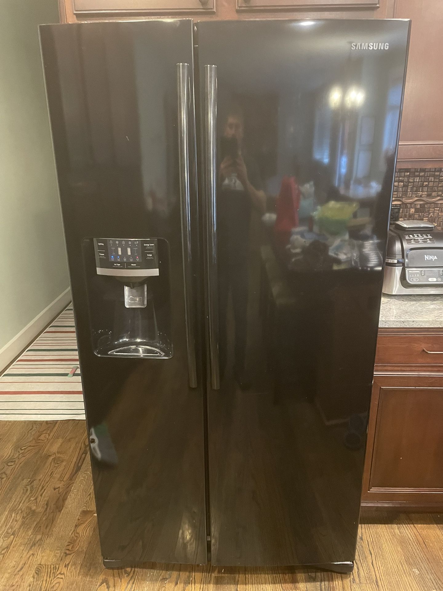 Samsung Refrigerator Freezer French Door Gloss Black