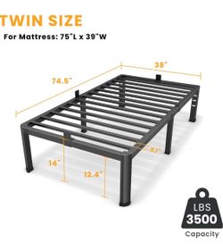 Twin metal framing only in great condition
