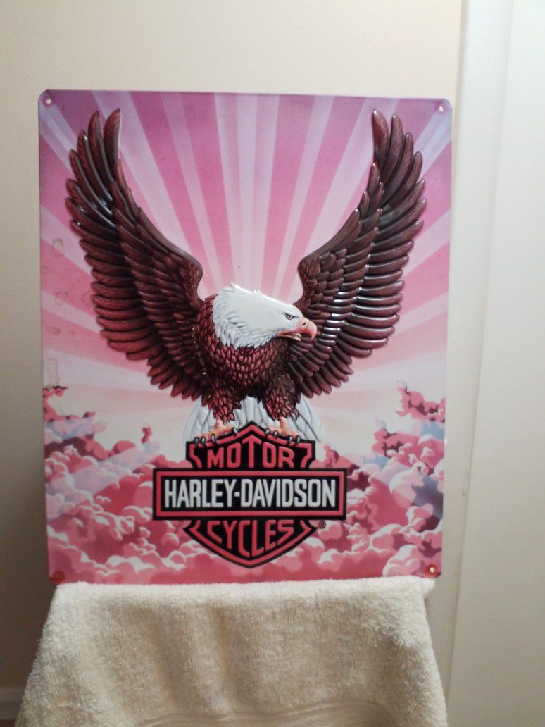 "Harley Davidson 'Motor Cycles' Plaque