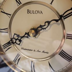 Like New Bulova Cherry wood Desk Clock $120