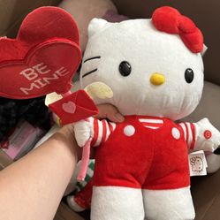 Hello Kitty Valentines Greeter/Side Stepper Red Be Mine NWT
