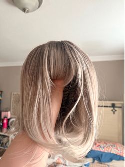 New short blonde ombre wig