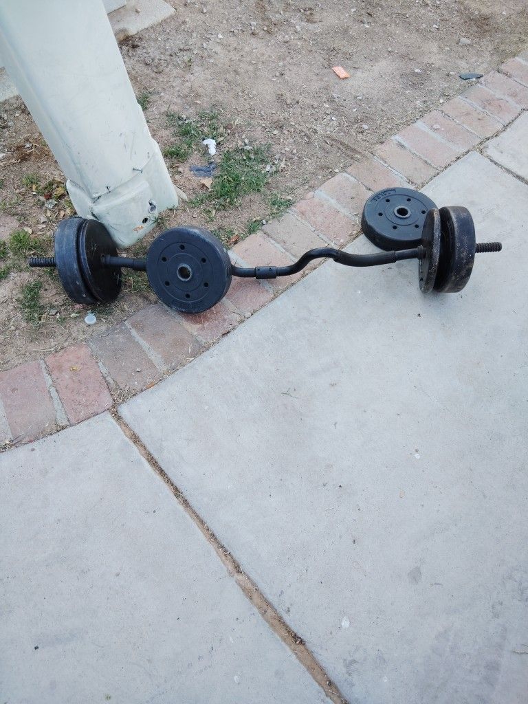 Curling Bar With Weights