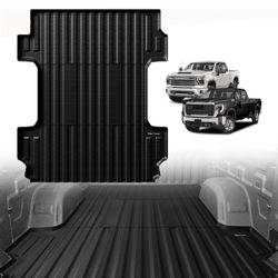 TripleAliners Truck Bed Mat Compatible with 2020-2025 Chevy Silverado/GMC Sierra 2HD Accessories 6.8FT Liner All-Weather Protection TPE Heavy 