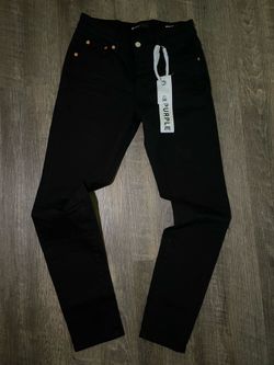 Black purple jeans